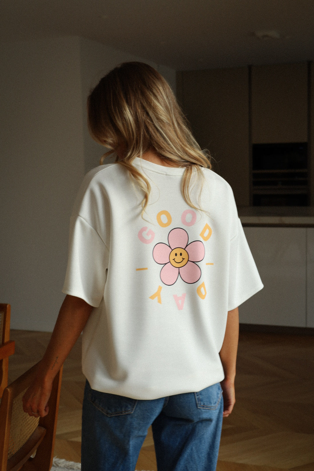 Janne blanc - T-shirt fleur