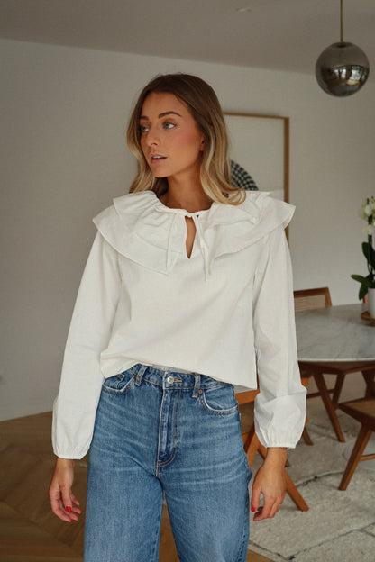 Ninna blanche - Blouse col large