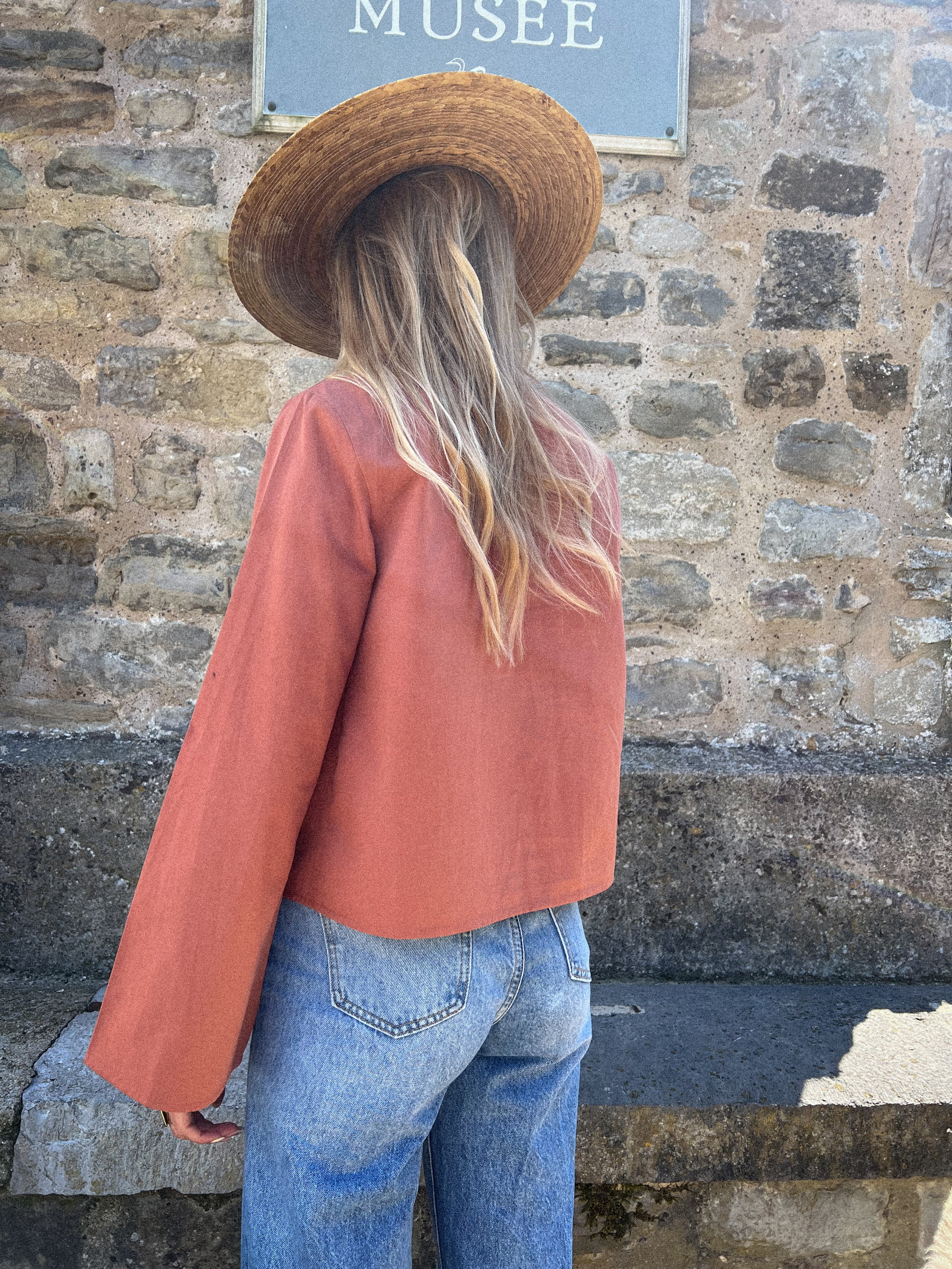 Debrah terracotta - Blouse à nouer