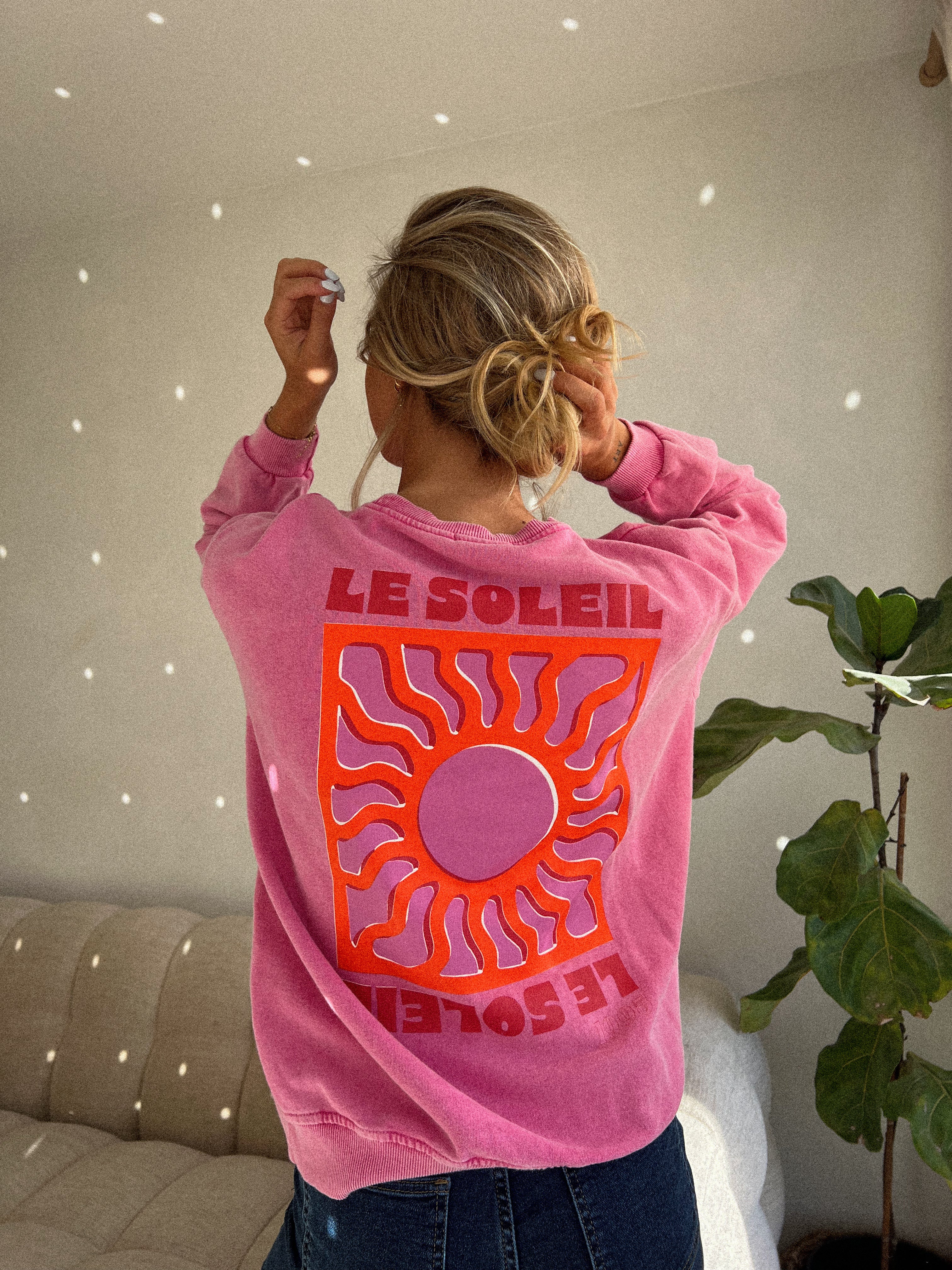 Danie rose - Sweat-shirt soleil