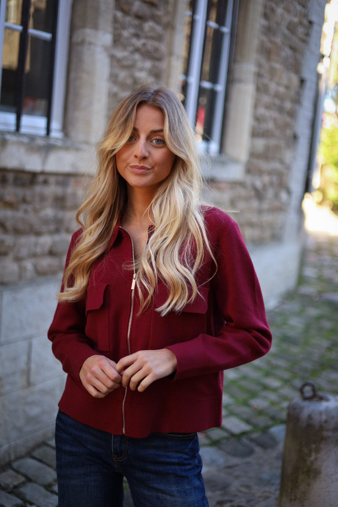 Emmy bordeaux - Gilet zippé