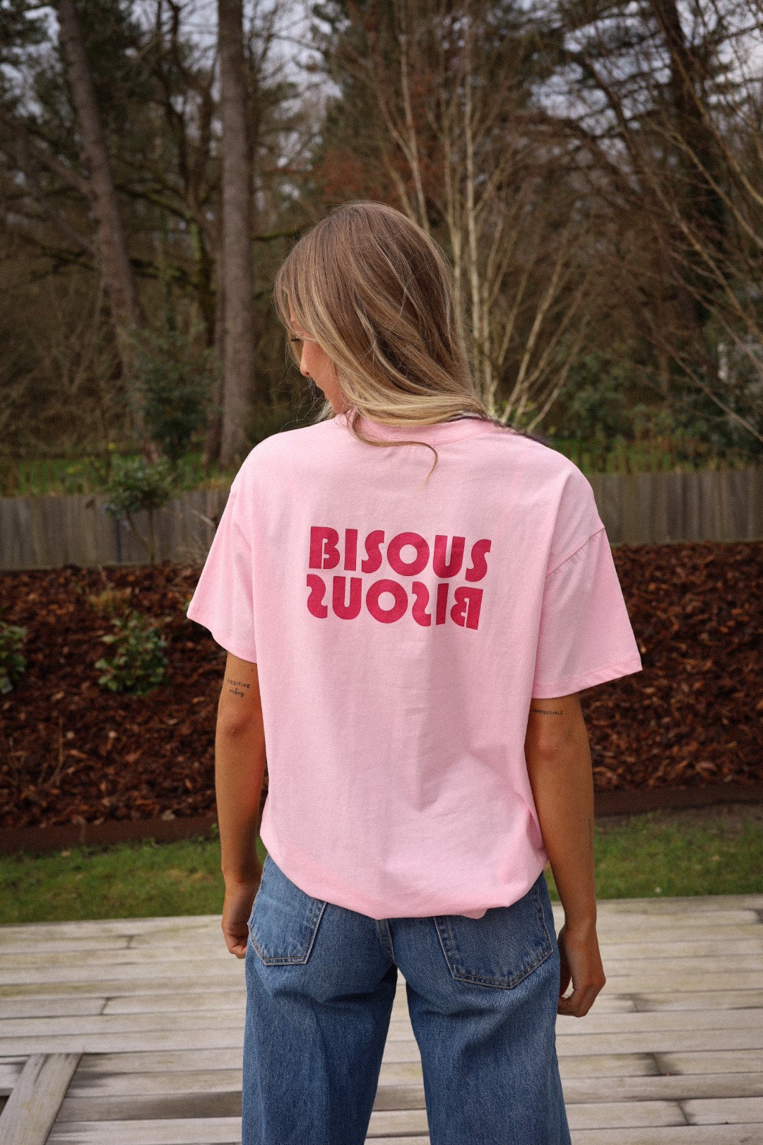 Elyna rose - T-shirt bisous