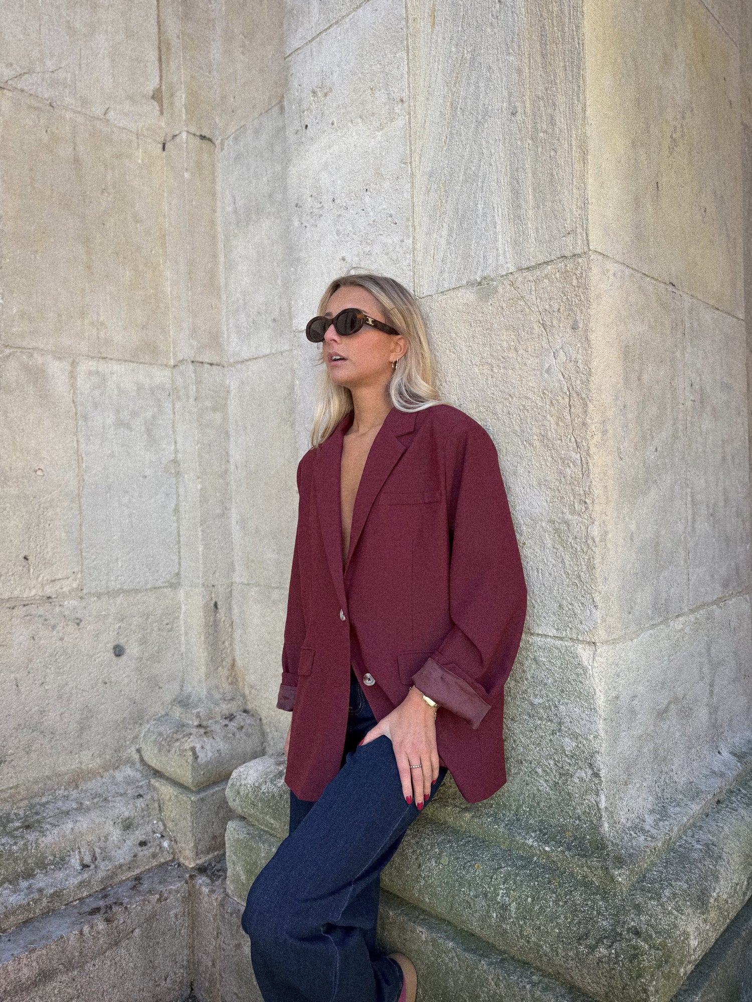 Marssa Bordeaux - Blazer ample