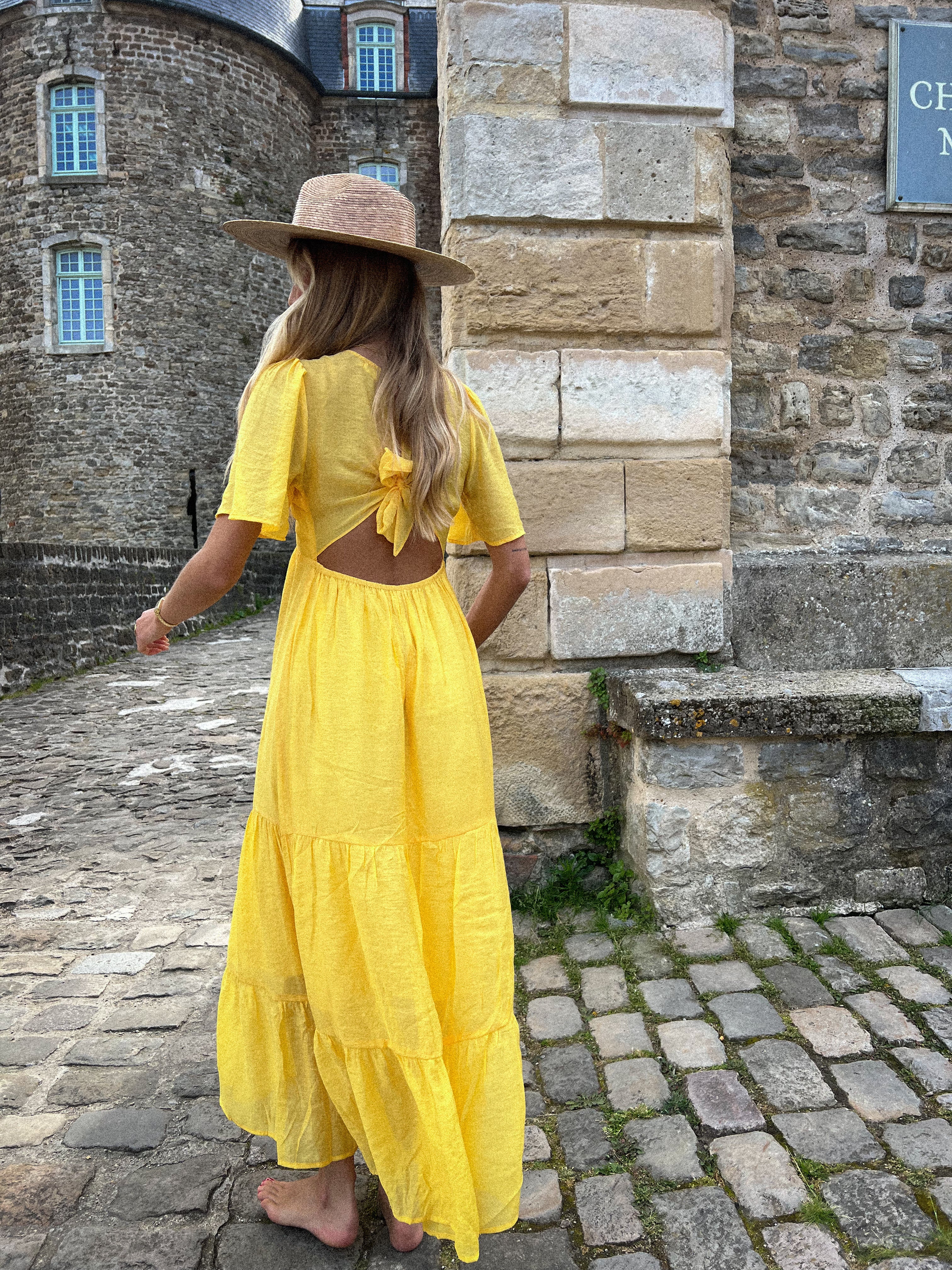 Lisyane jaune - Robe longue