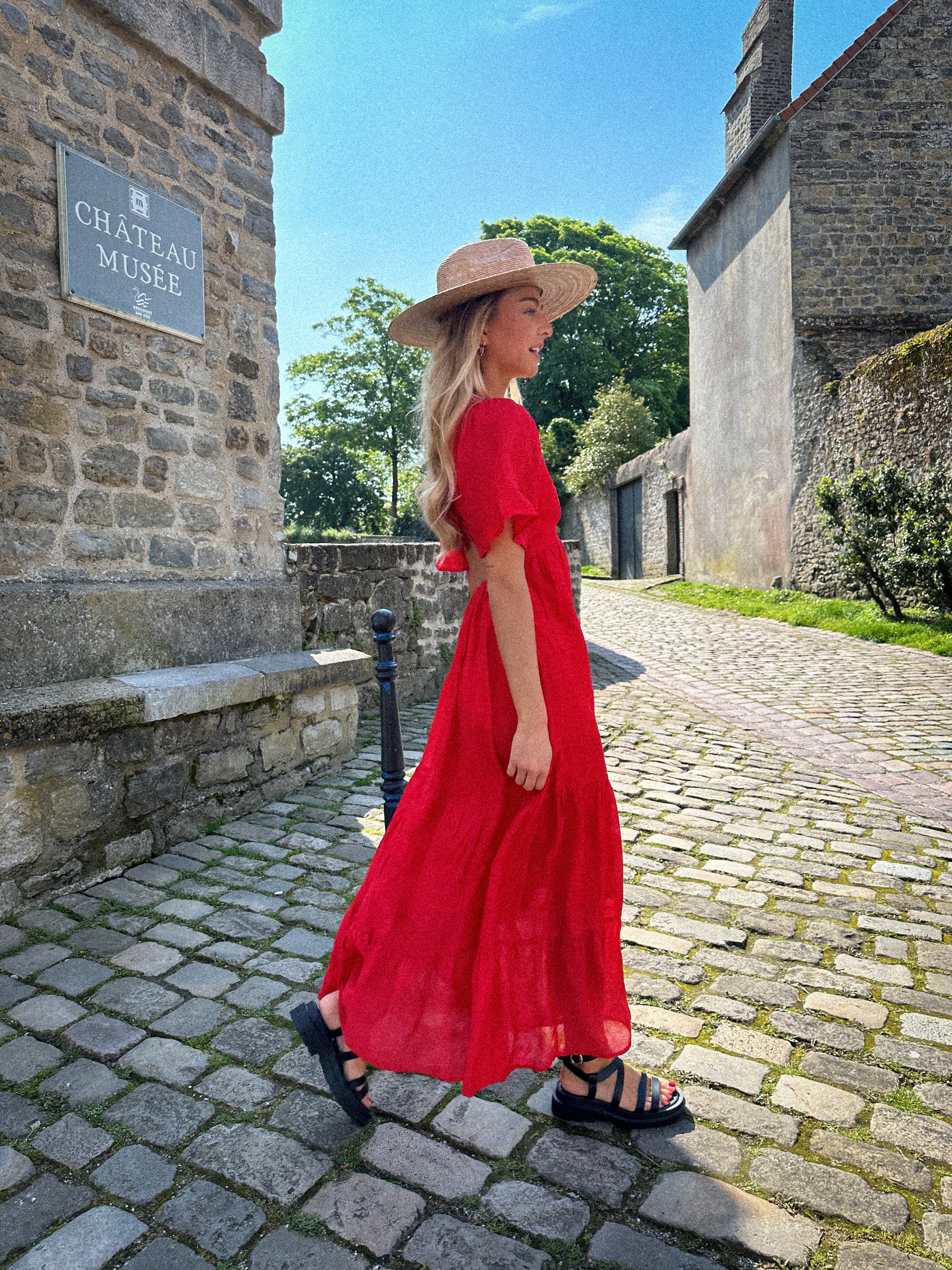 Lisyane rouge - Robe longue