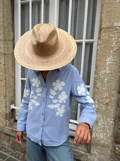 Talassa bleue - Chemise brodée