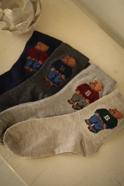 Rosalie marines - Chaussettes nounours