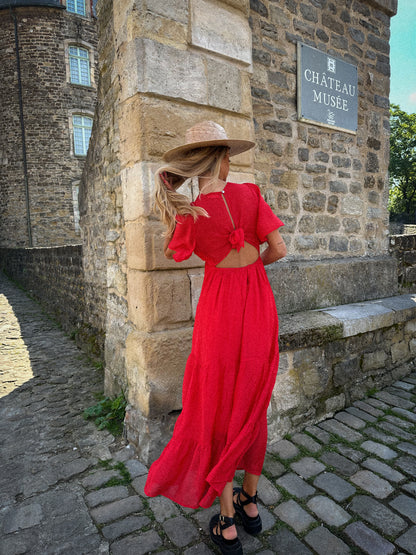 Lisyane rouge - Robe longue