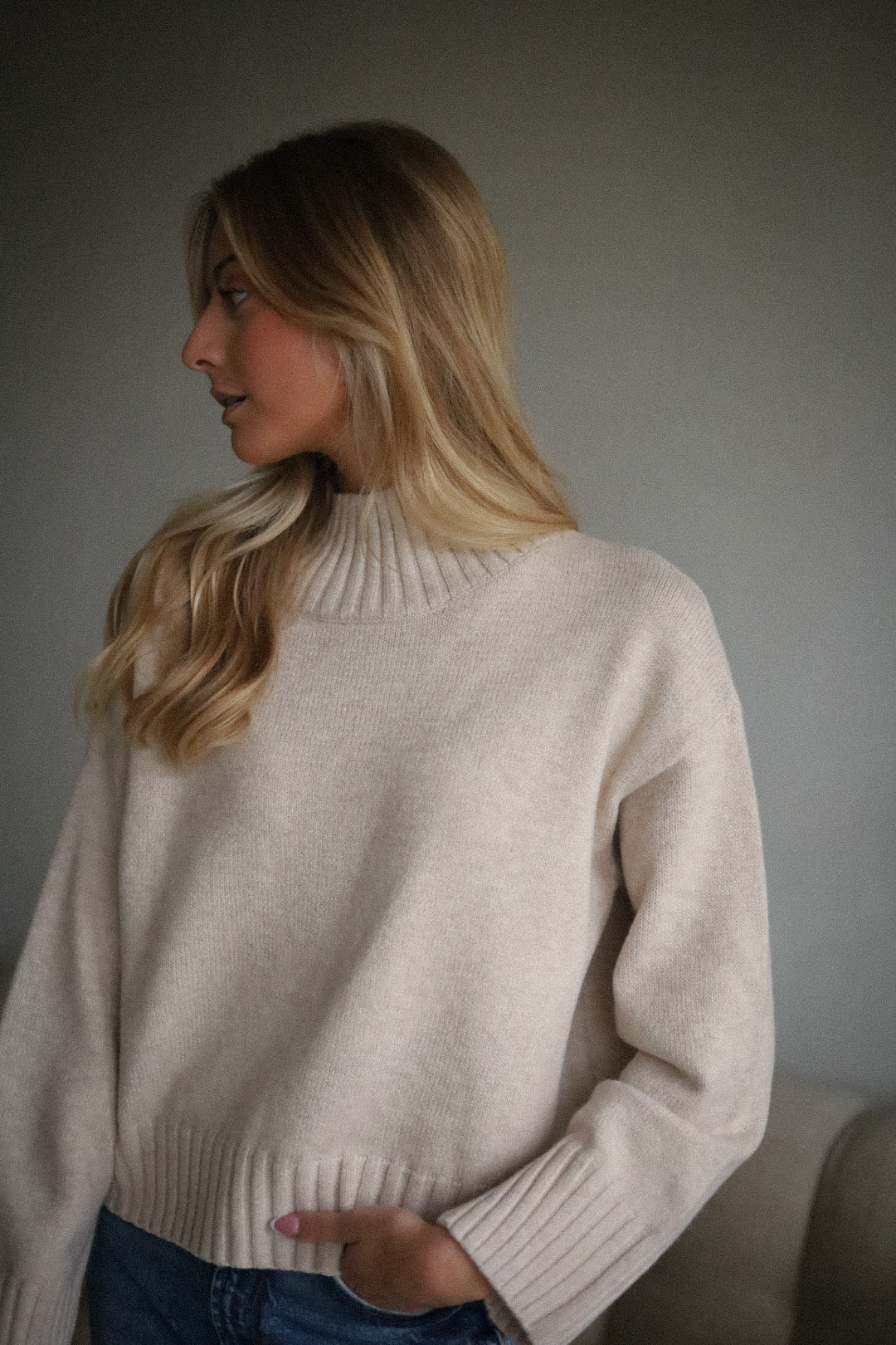 Marcio beige - Pull doux