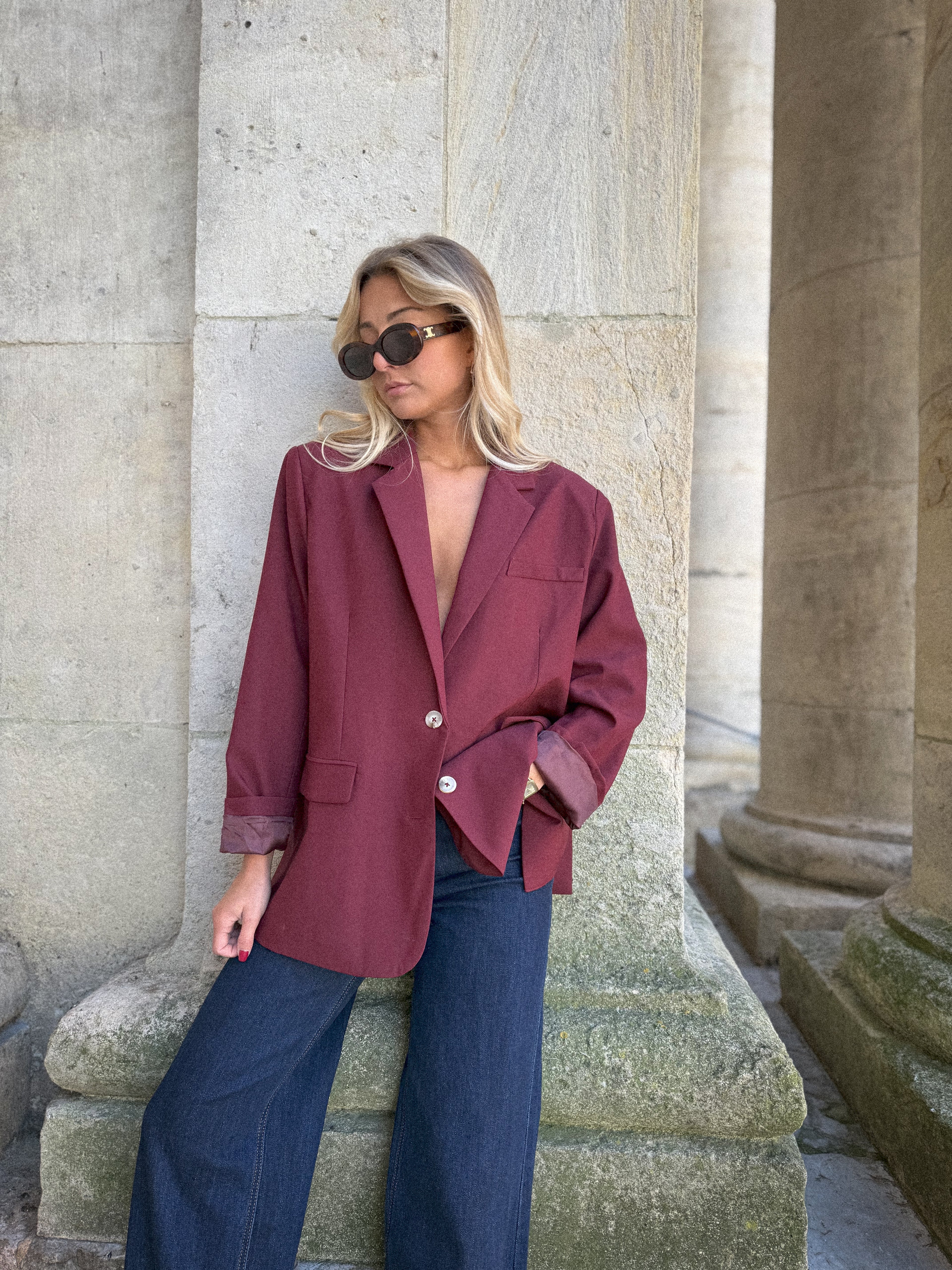 Marssa Bordeaux - Blazer ample