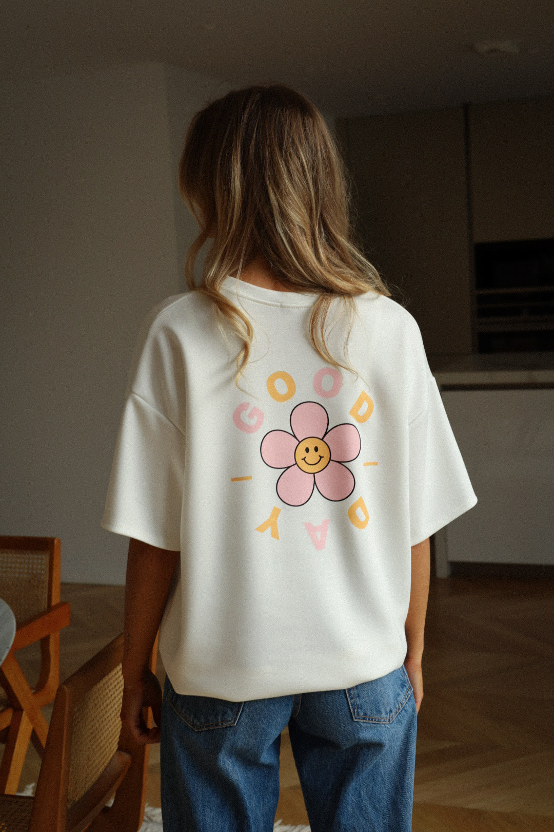 Janne blanc - T-shirt fleur