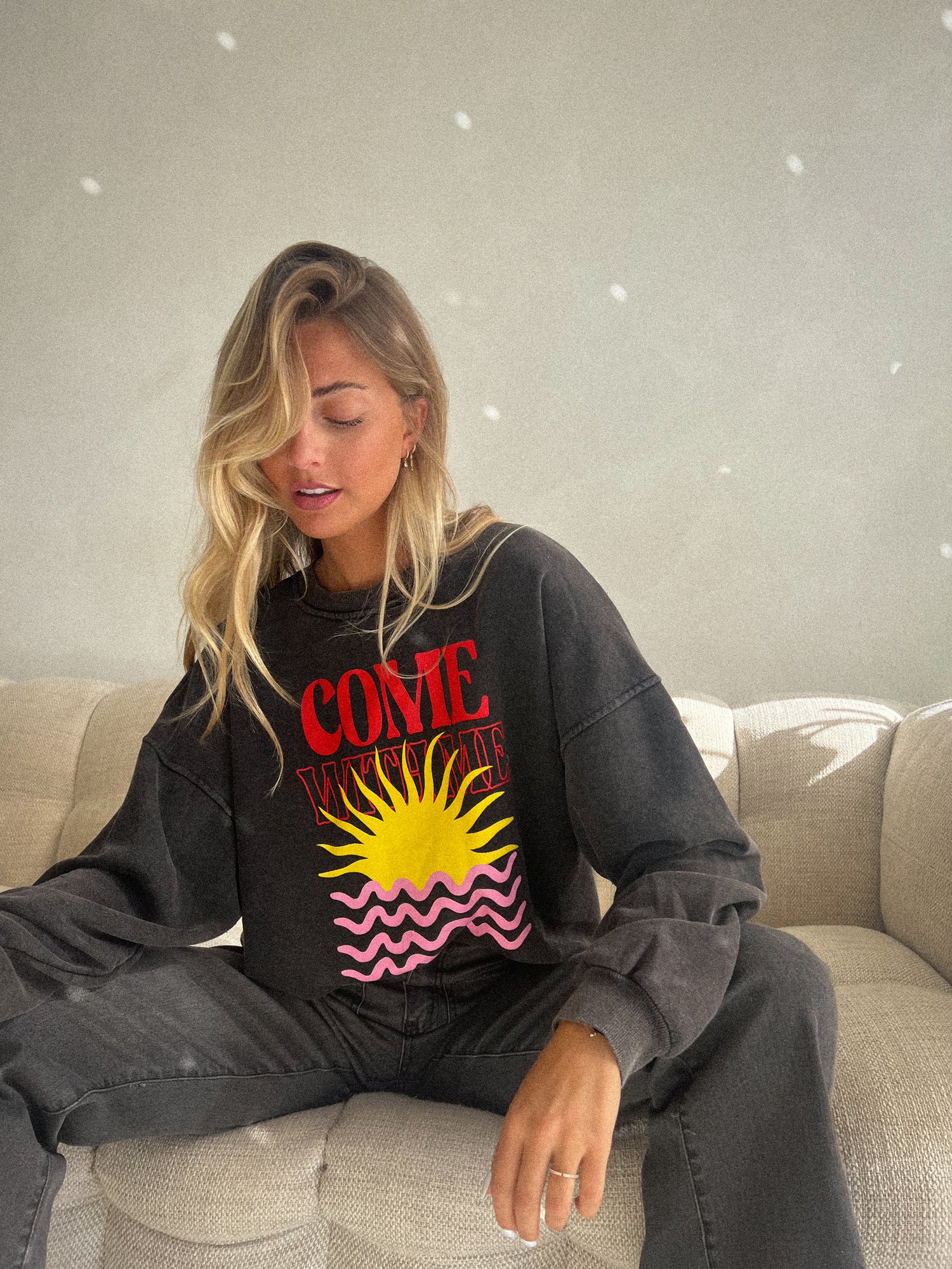 Come noir - Sweat-shirt imprimé