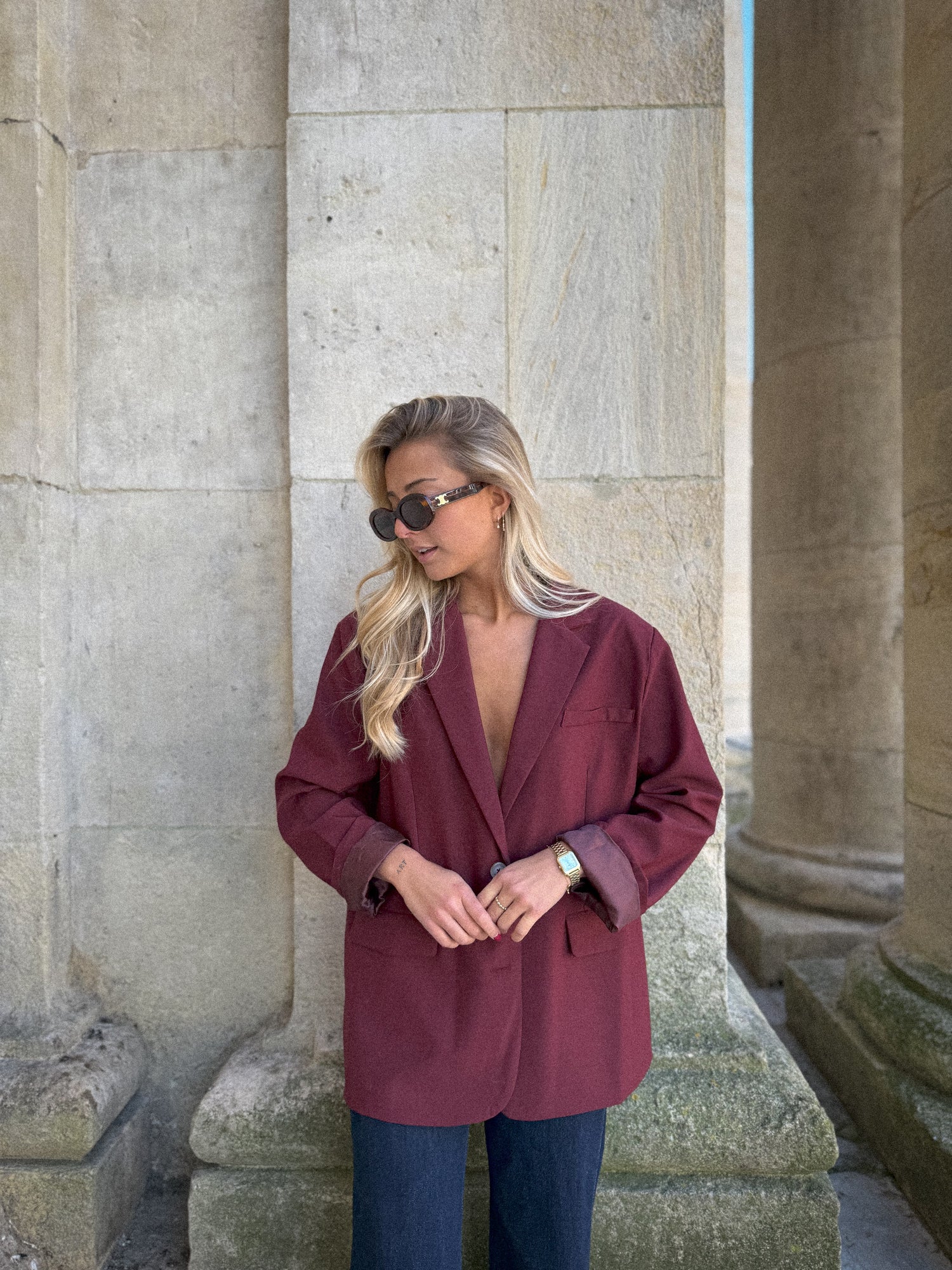 Marssa Bordeaux - Blazer ample