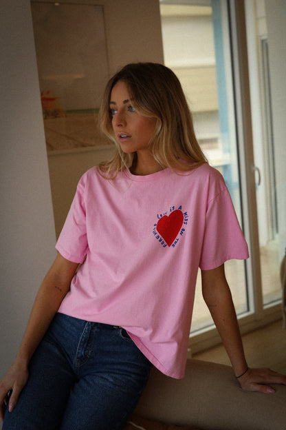 Kaly rose - T-shirt cœur