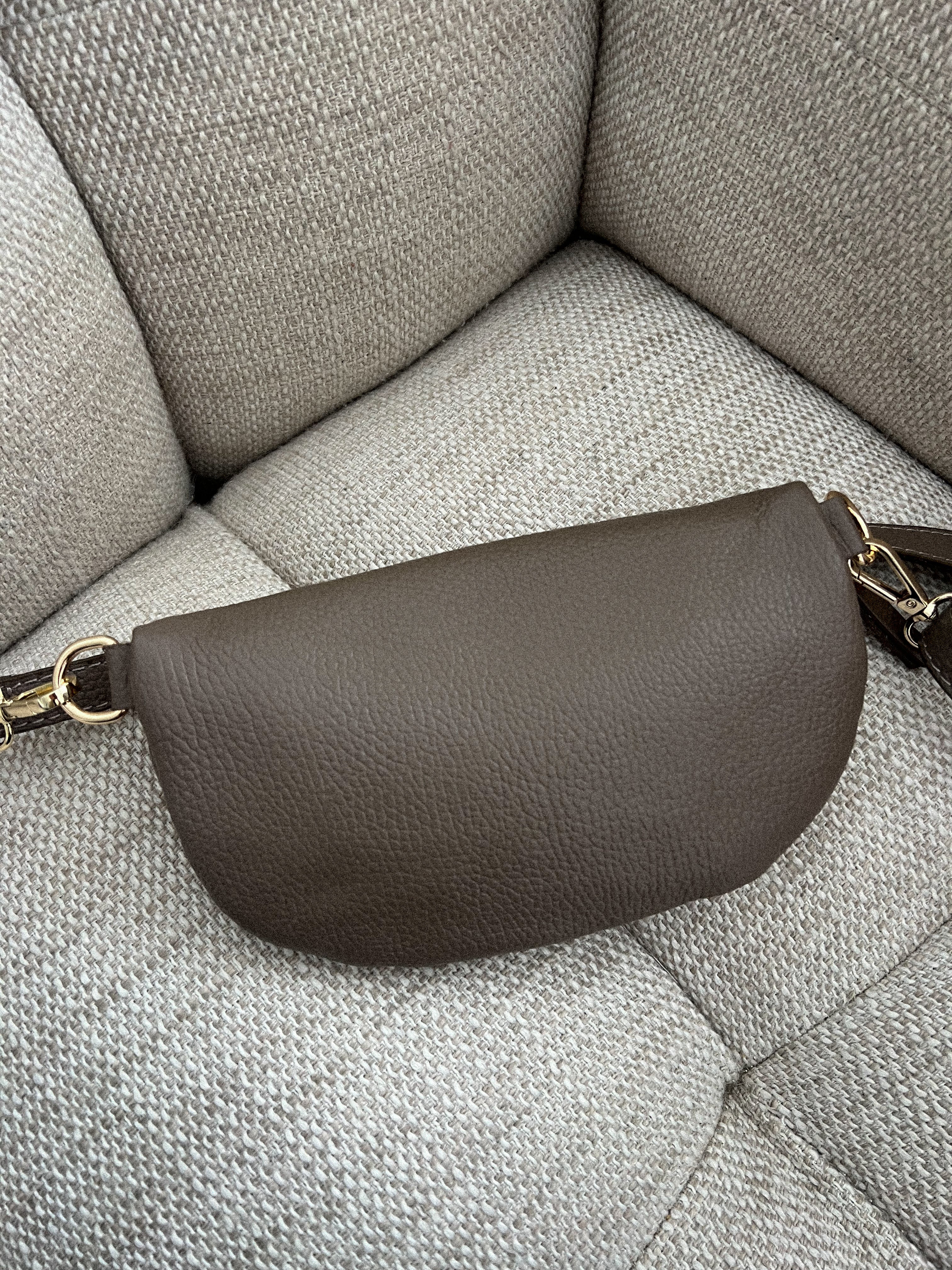 Lucinda taupe - Sac banane cuir