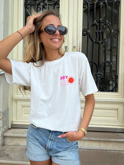 Joy blanc - T-shirt imprimé