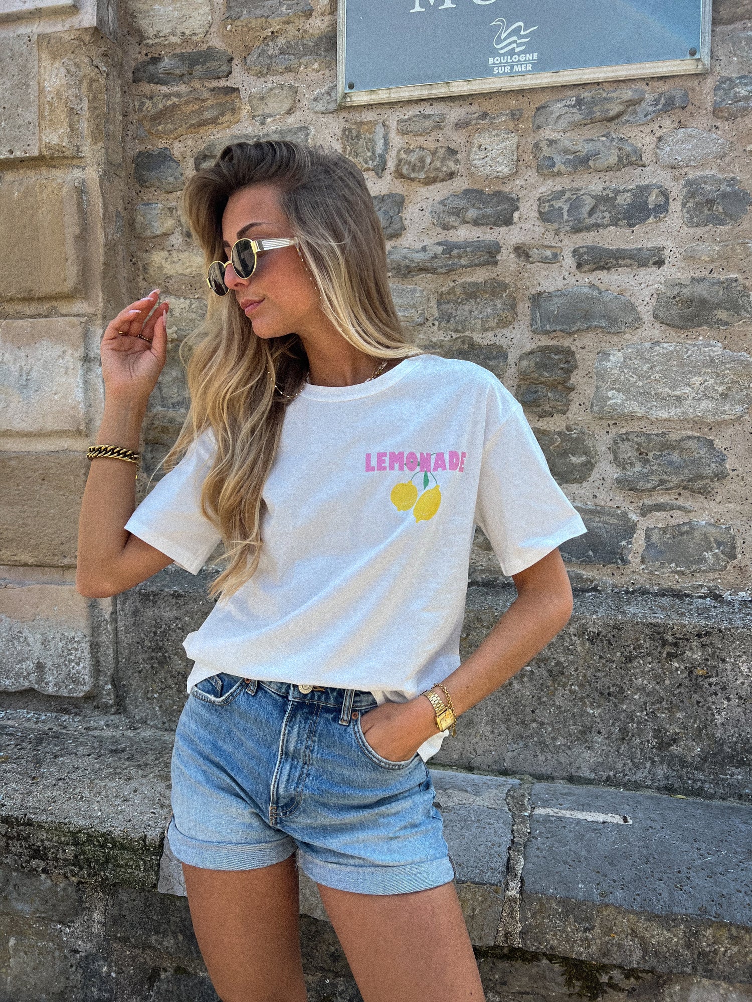 Lemon blanc - T-shirt imprimé