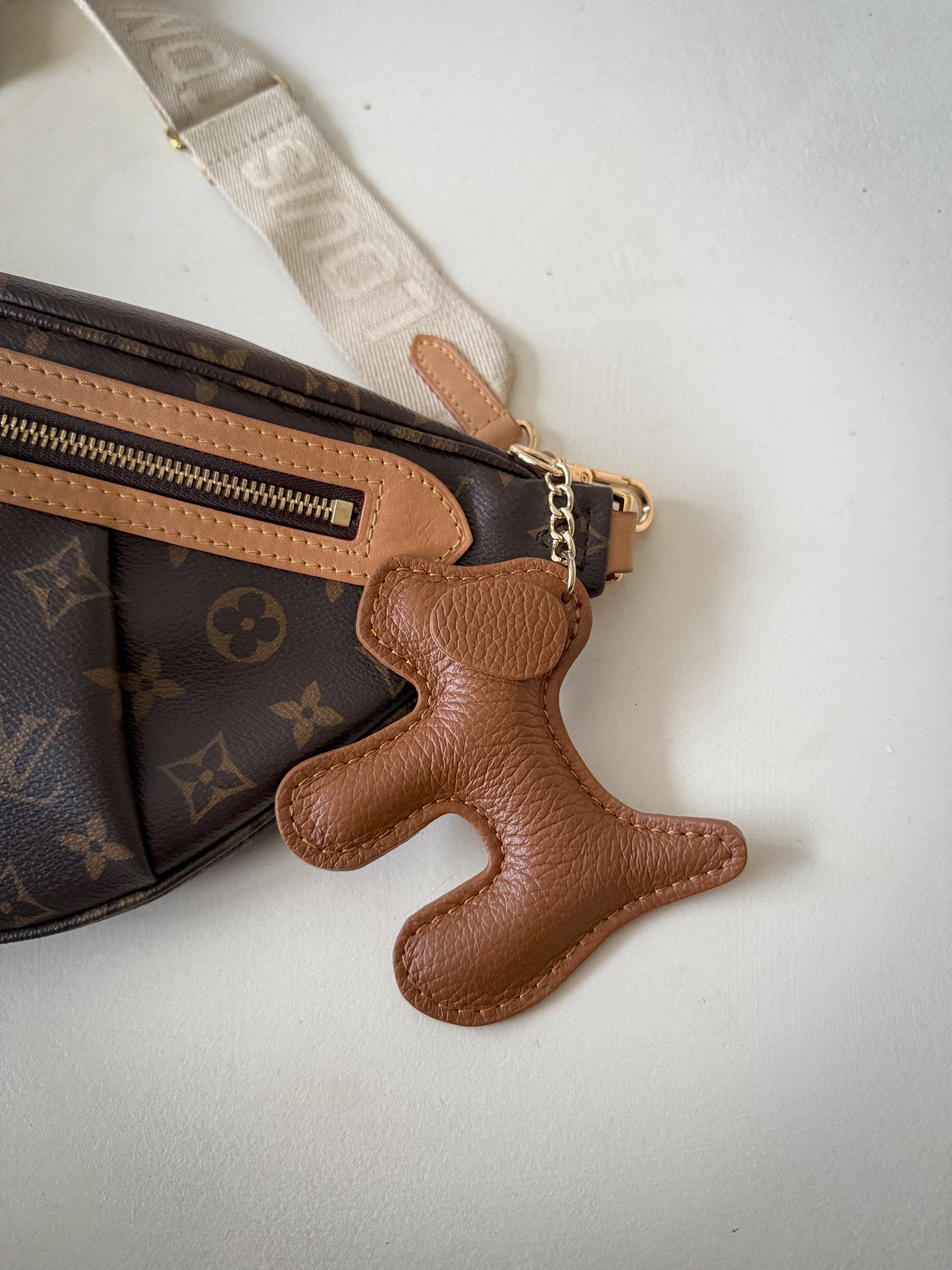 Tango camel - Porte clefs cuir