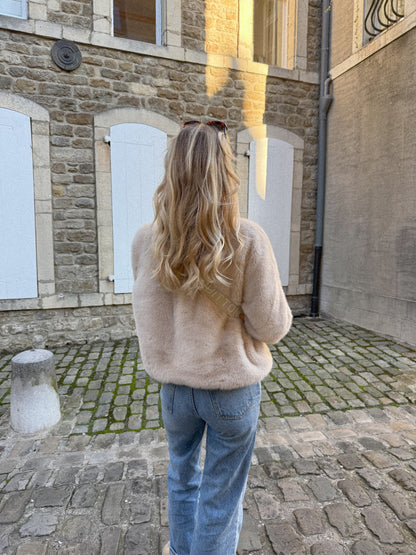 Valma beige - Manteau fausse fourrure