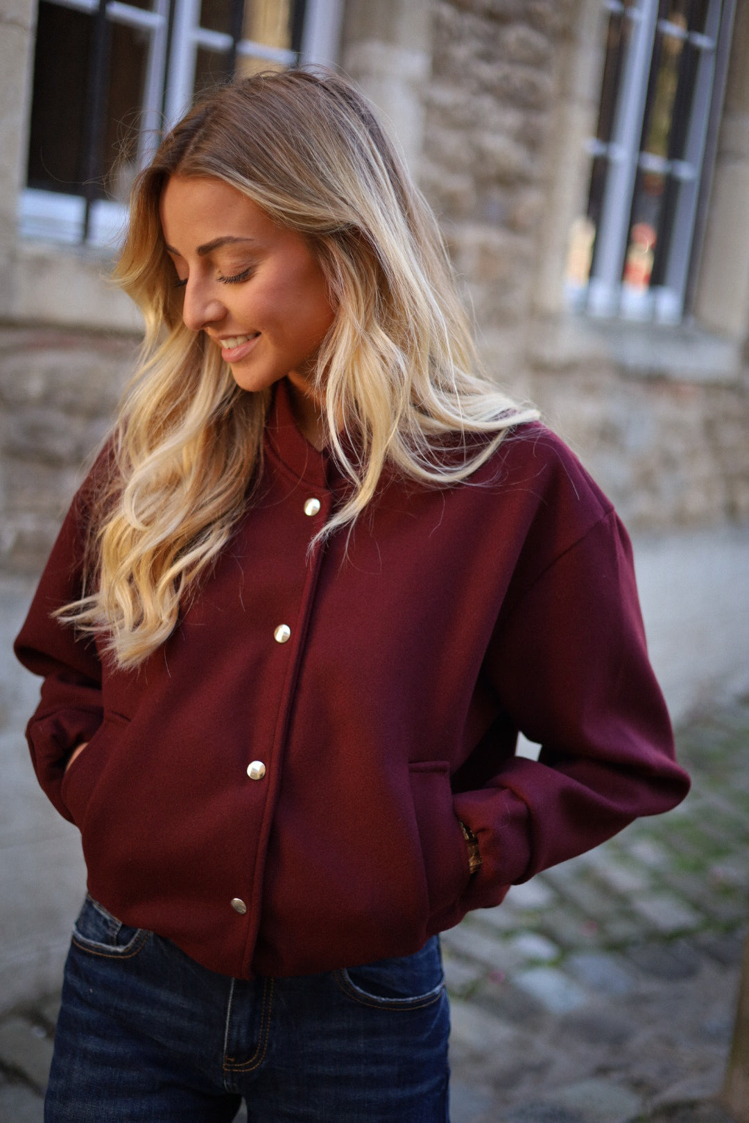 Joss bordeaux - Veste bomber