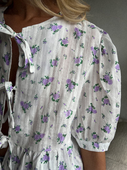 Tellio fleuri - Blouse à noeuds