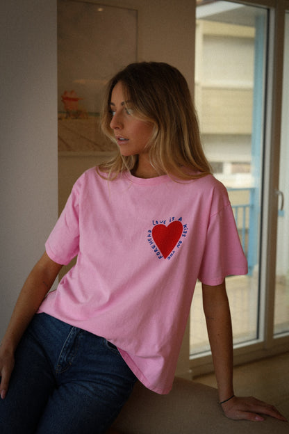 Kaly rose - T-shirt cœur