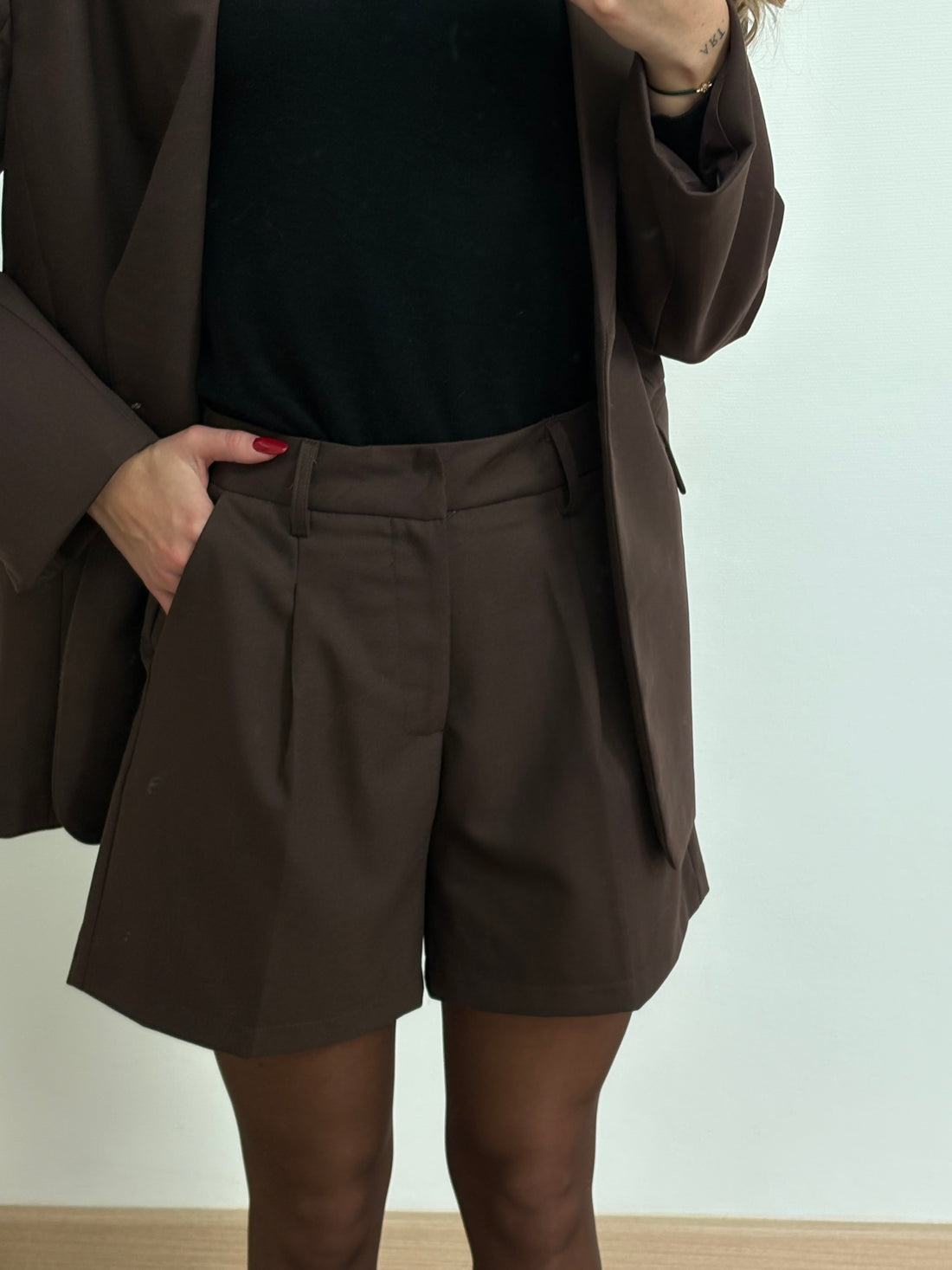 Matt chocolat - Short taille haute