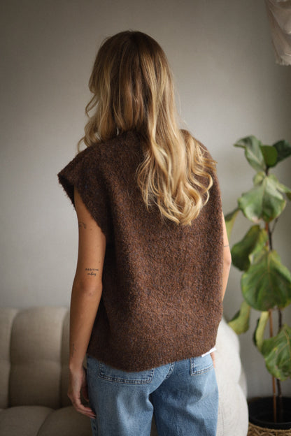 Safa chocolat - Pull sans manches