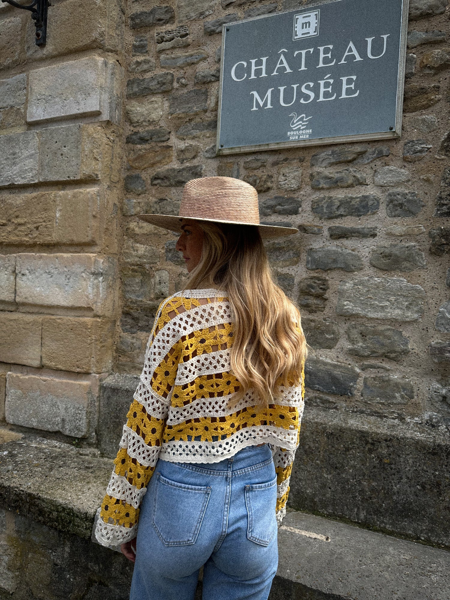 Isidore jaune - Blouse crochet