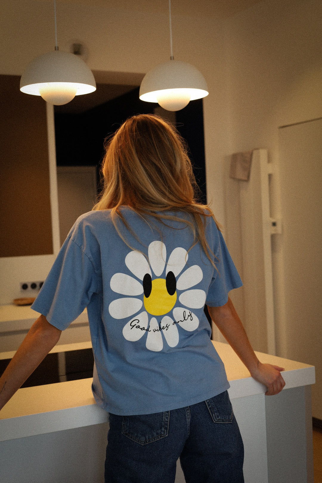 Chase bleu - T-shirt fleur