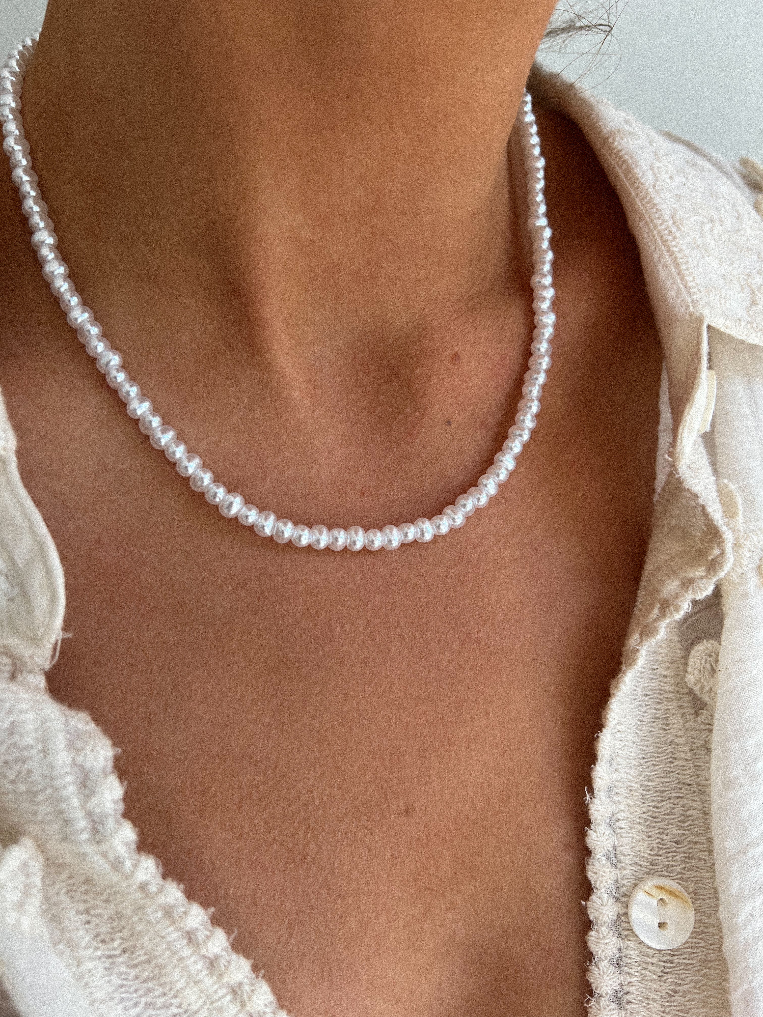 Juda blanc - Collier perles