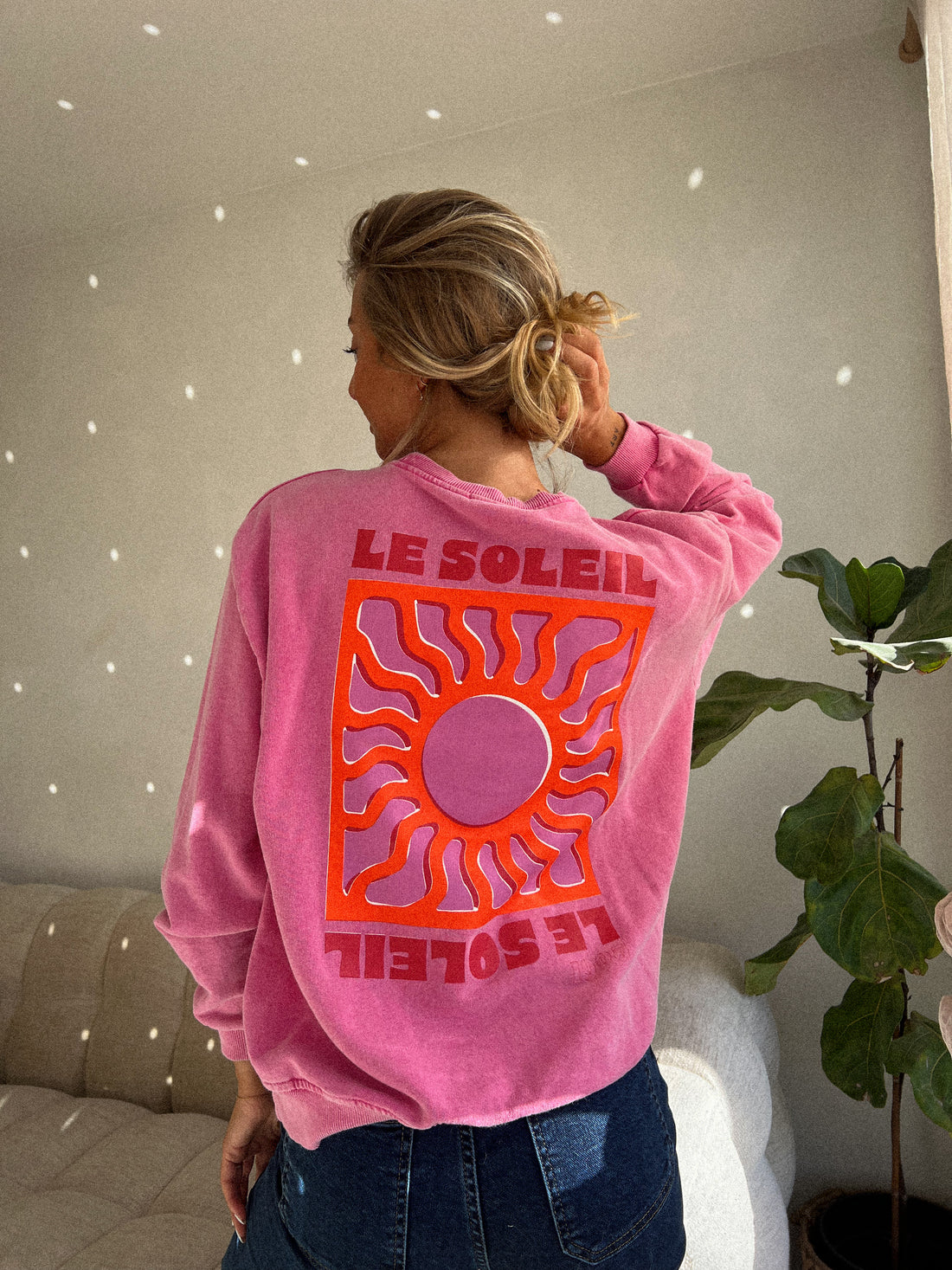 Danie rose - Sweat-shirt soleil