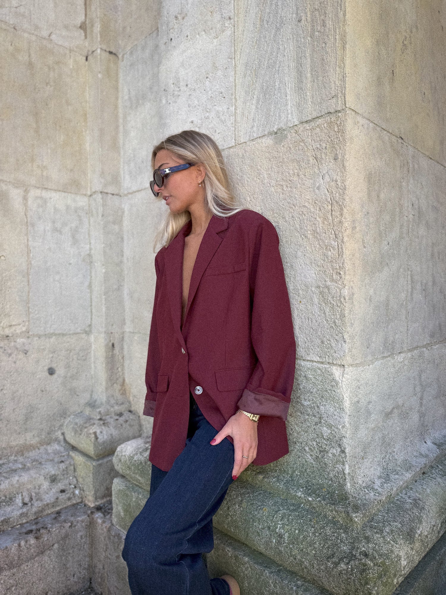 Marssa Bordeaux - Blazer ample