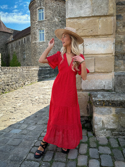 Lisyane rouge - Robe longue