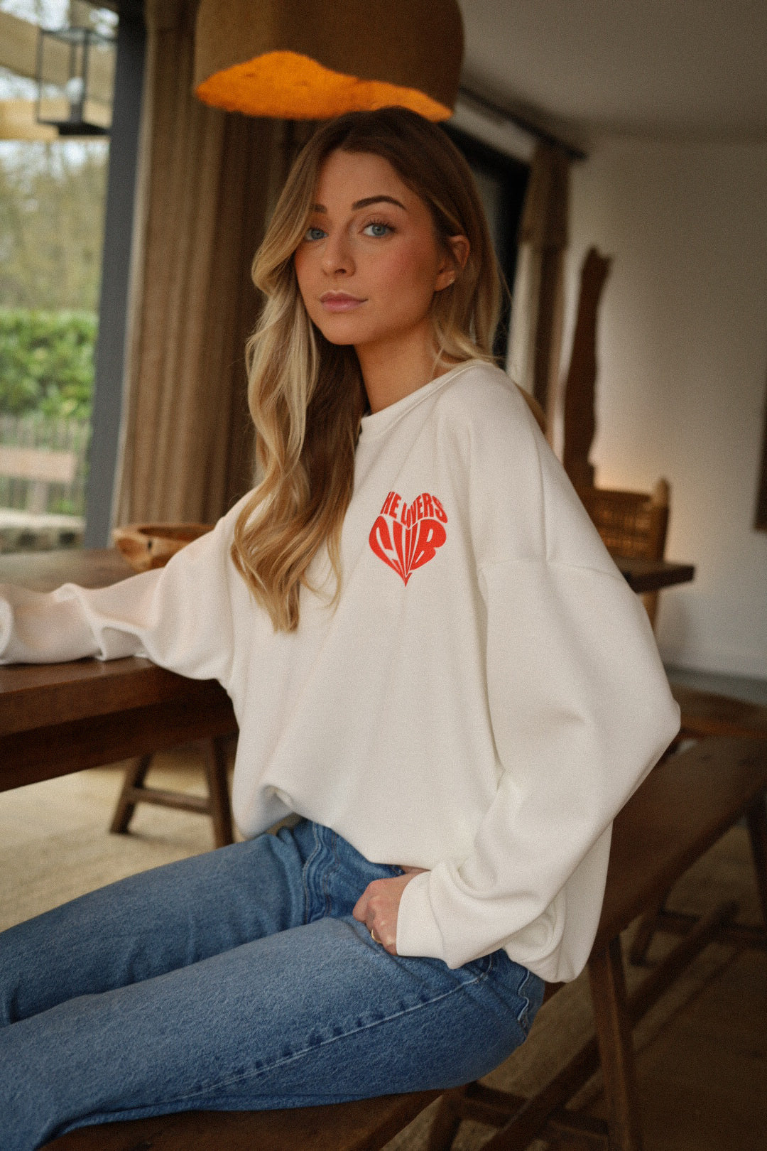 Lover blanc - Sweat-shirt imprimé