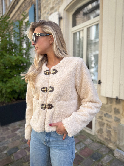 Ingrid beige - Manteau mouton