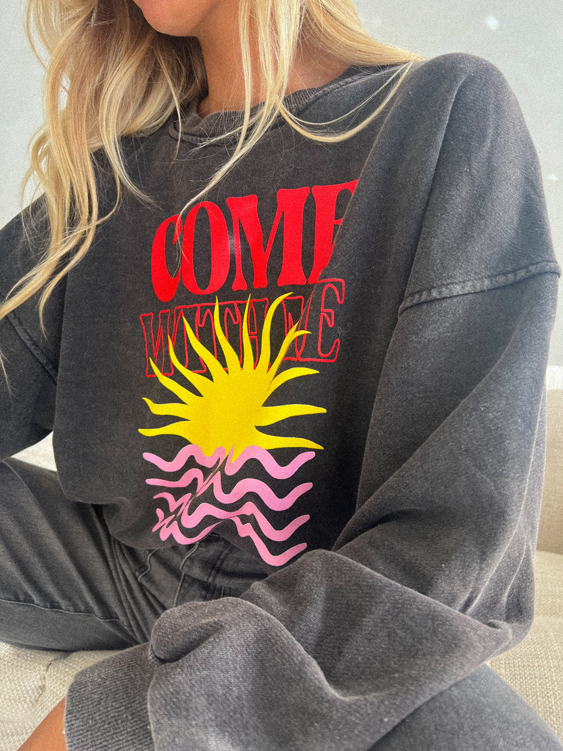 Come noir - Sweat-shirt imprimé