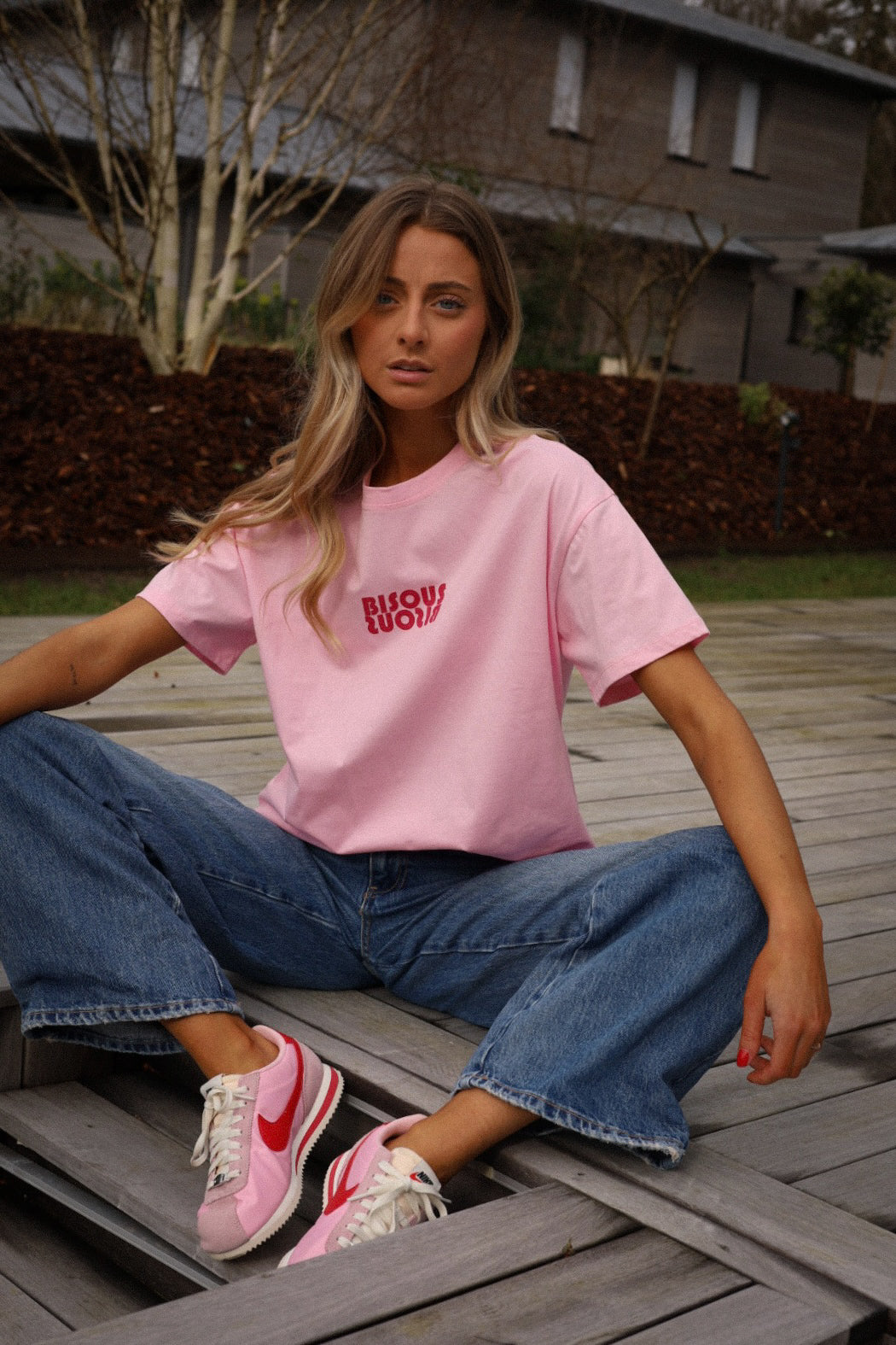 Elyna rose - T-shirt bisous