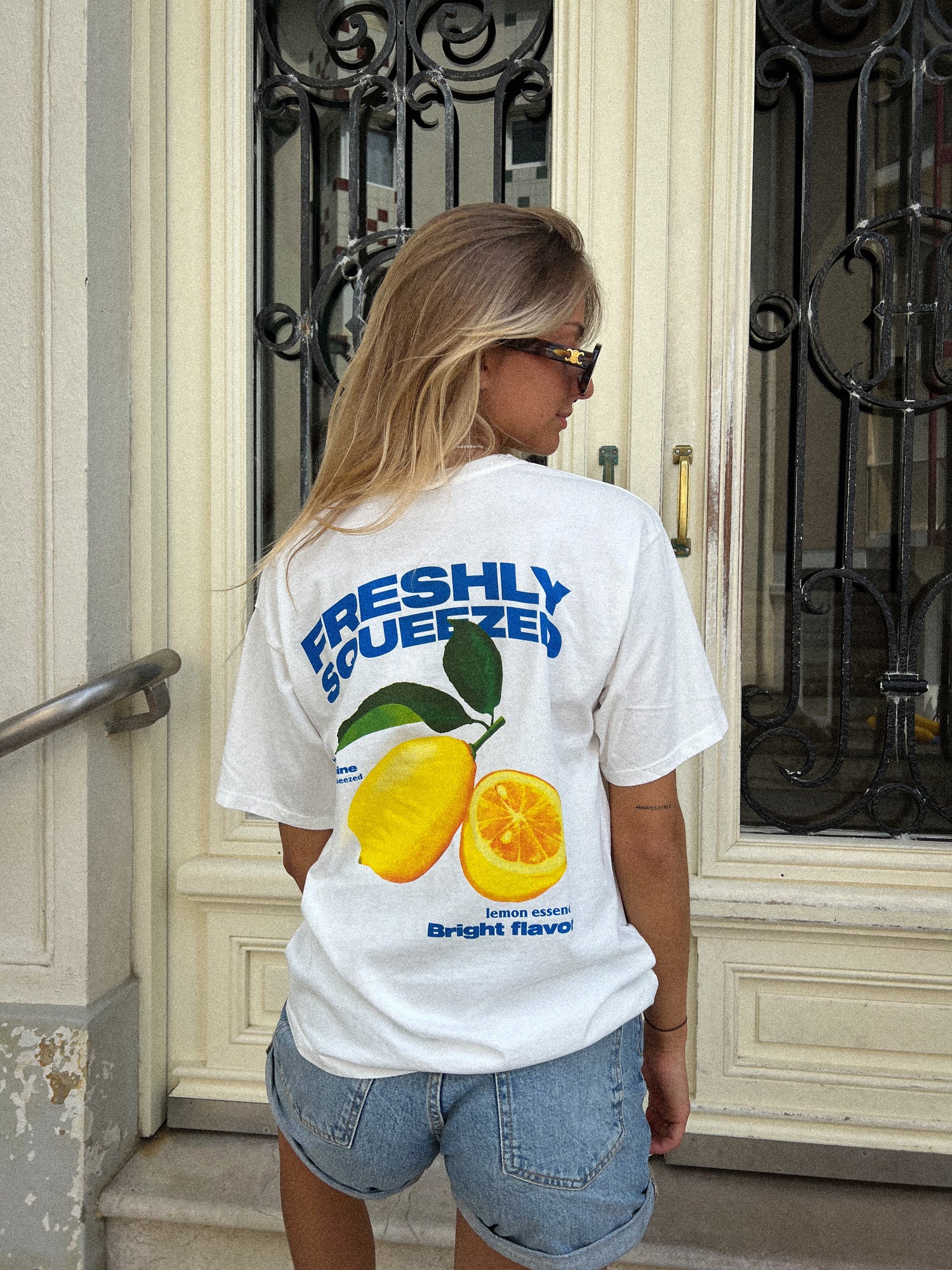 Nao blanc - T-shirt citrons