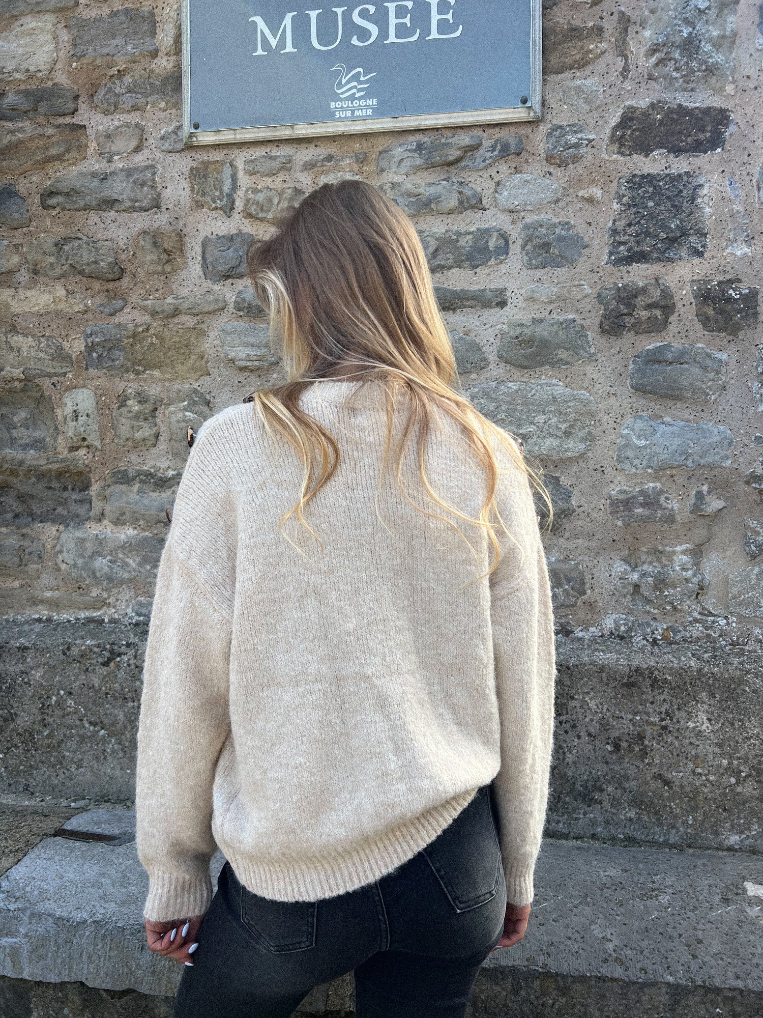 Mallory beige - Pull doux