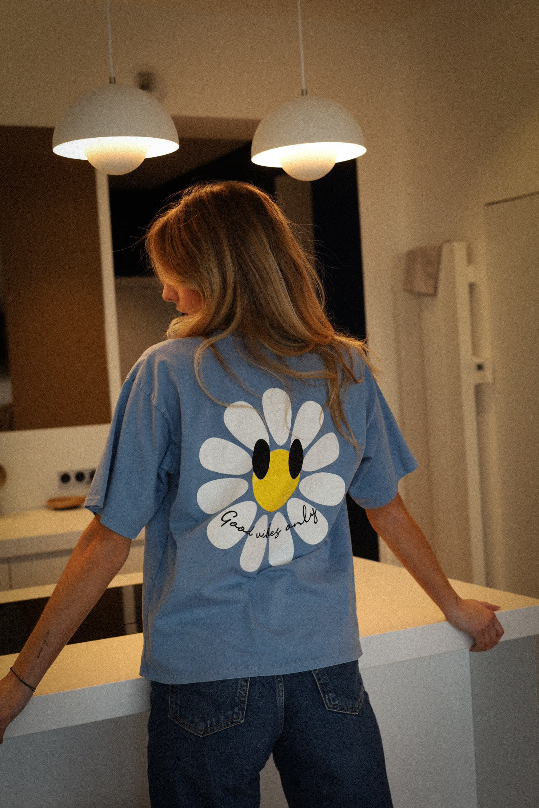 Chase bleu - T-shirt fleur