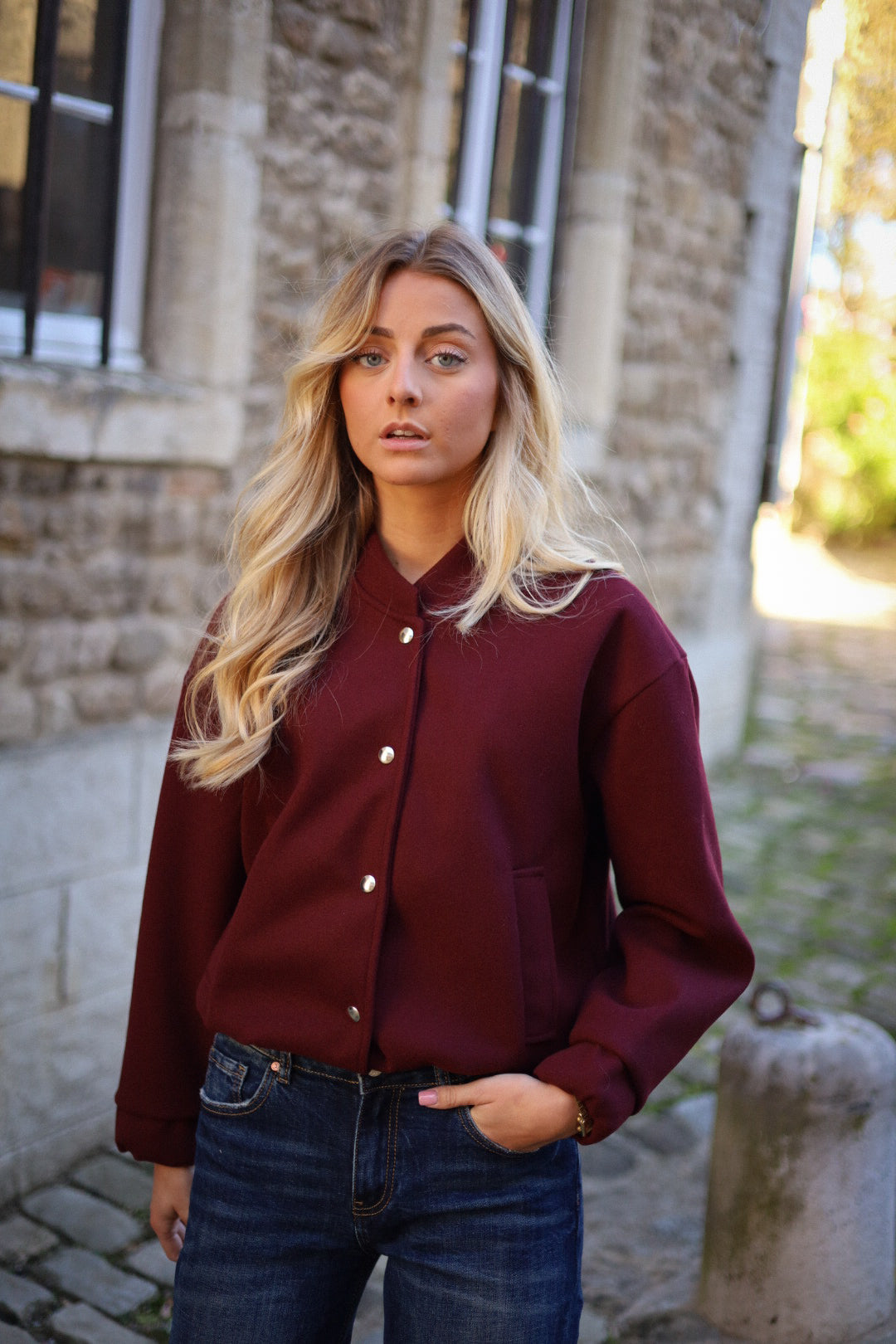 Joss bordeaux - Veste bomber