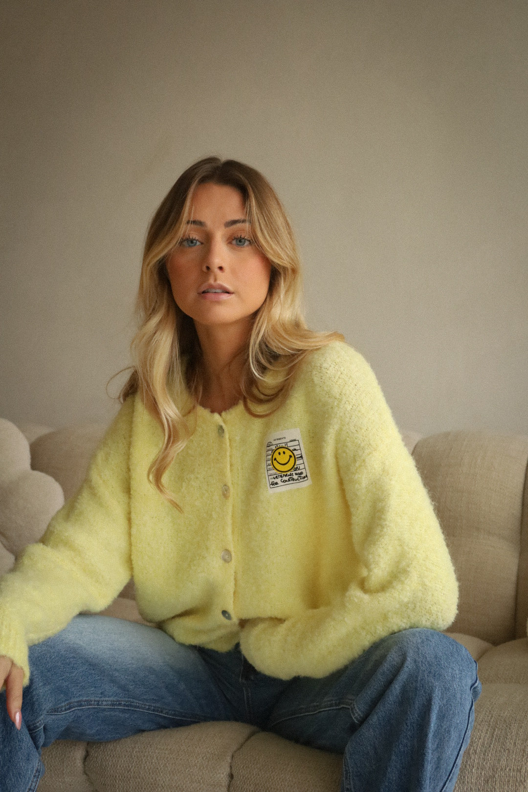 Noa jaune - Gilet smiley