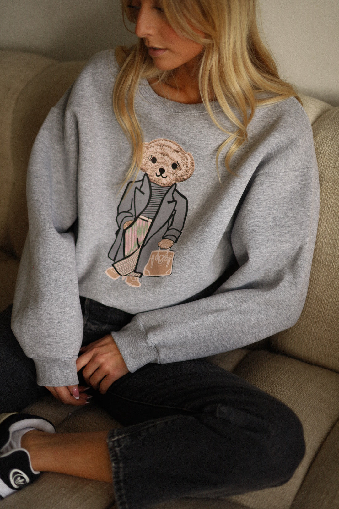 Esma gris - Sweat-shirt nounours