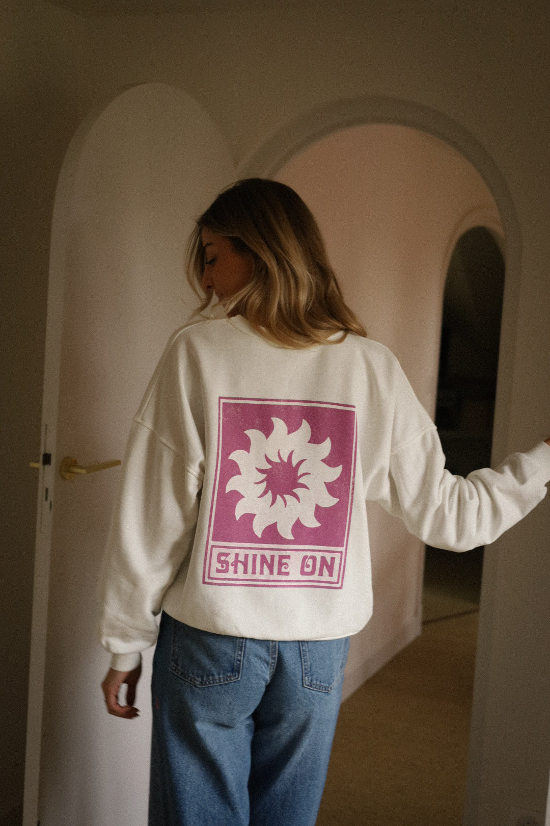 Shine blanc - Sweat-shirt imprimé