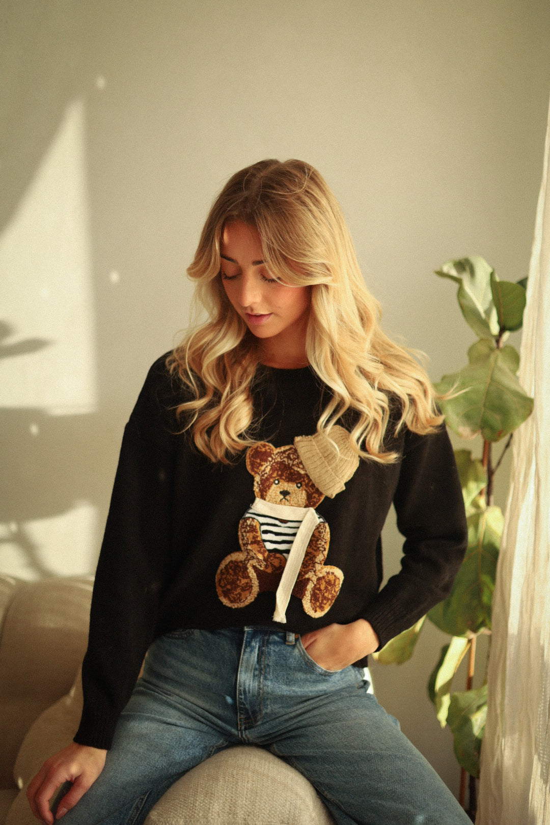 Dory noir - Pull nounours